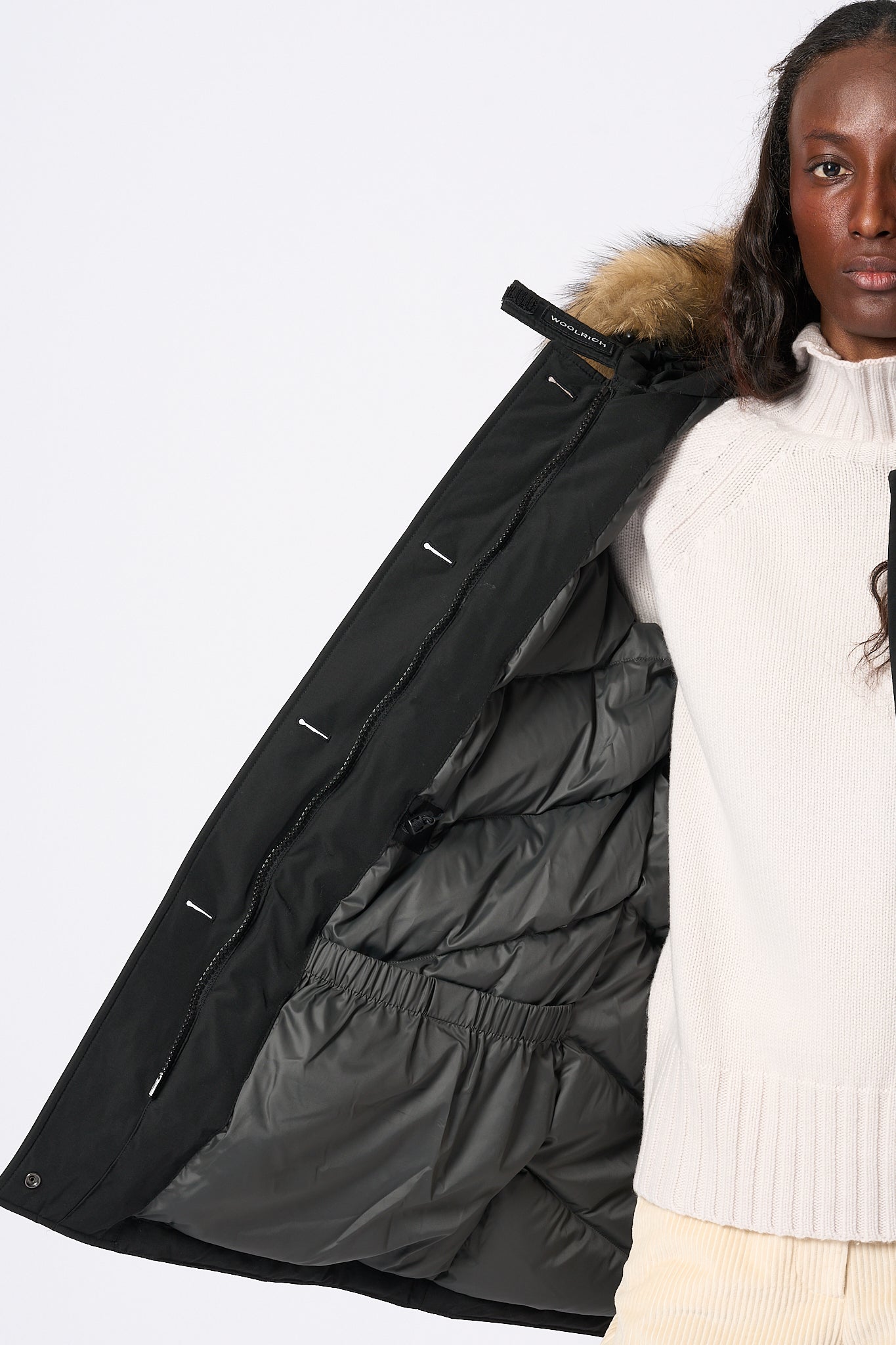 Woolrich Artic Raccoon Parka Nero Donna-9