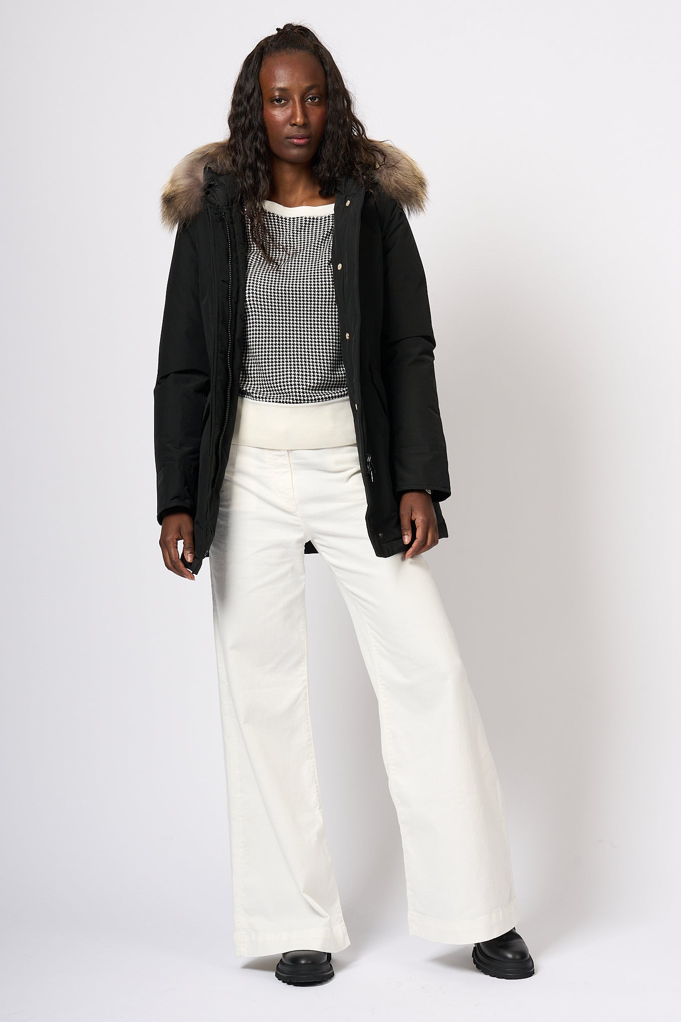 Woolrich Artic Raccoon Parka Nero Donna-5