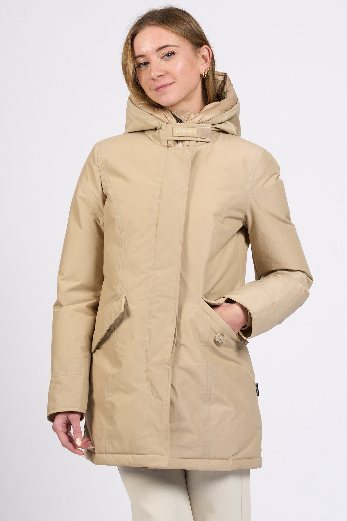Woolrich Artic Parka Beige Donna-1