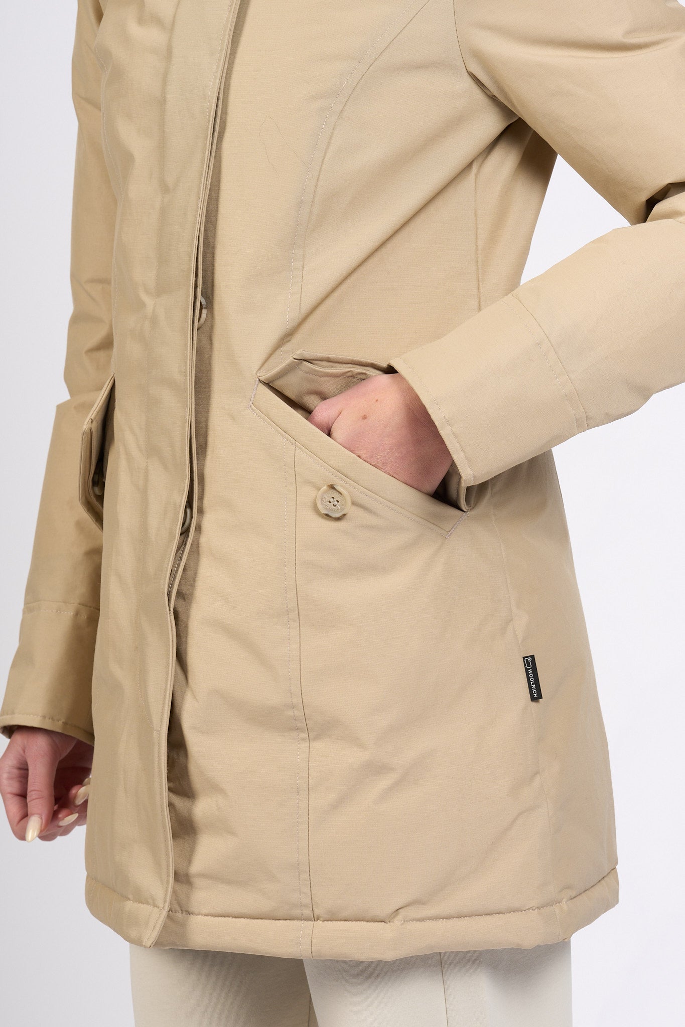 Woolrich Artic Parka Beige Donna-6