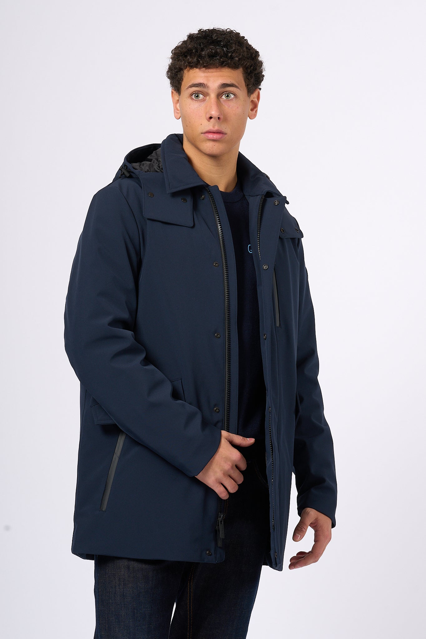 Woolrich Barrow Mac Soft Shell Blu Uomo-6