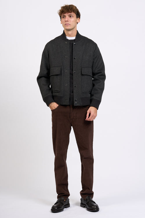 Woolrich Bomber Miles Lana Grigio Uomo
