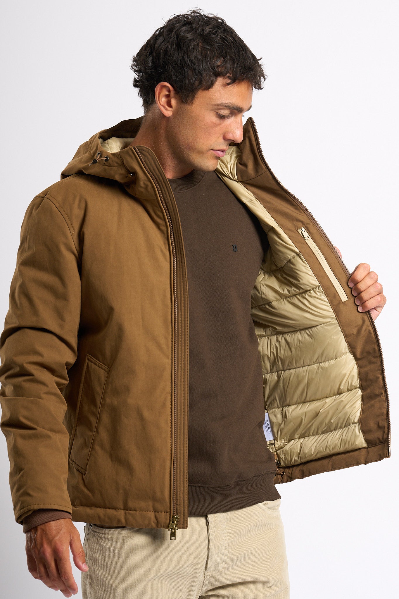 Woolrich Giacca Imbottita Mountain Caffe' Uomo-6