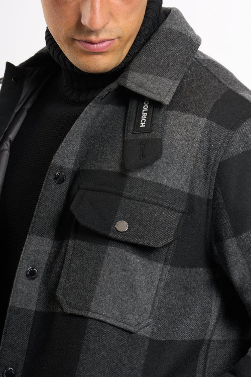 Woolrich Giaccca Camicia Alaskan Cemento Uomo-2