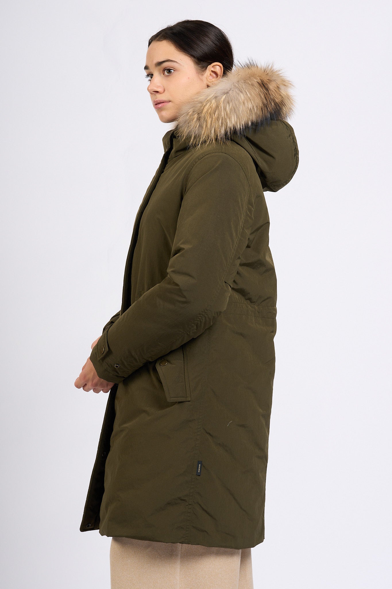 Woolrich Grace Fur Parka Verde scuro Donna-1