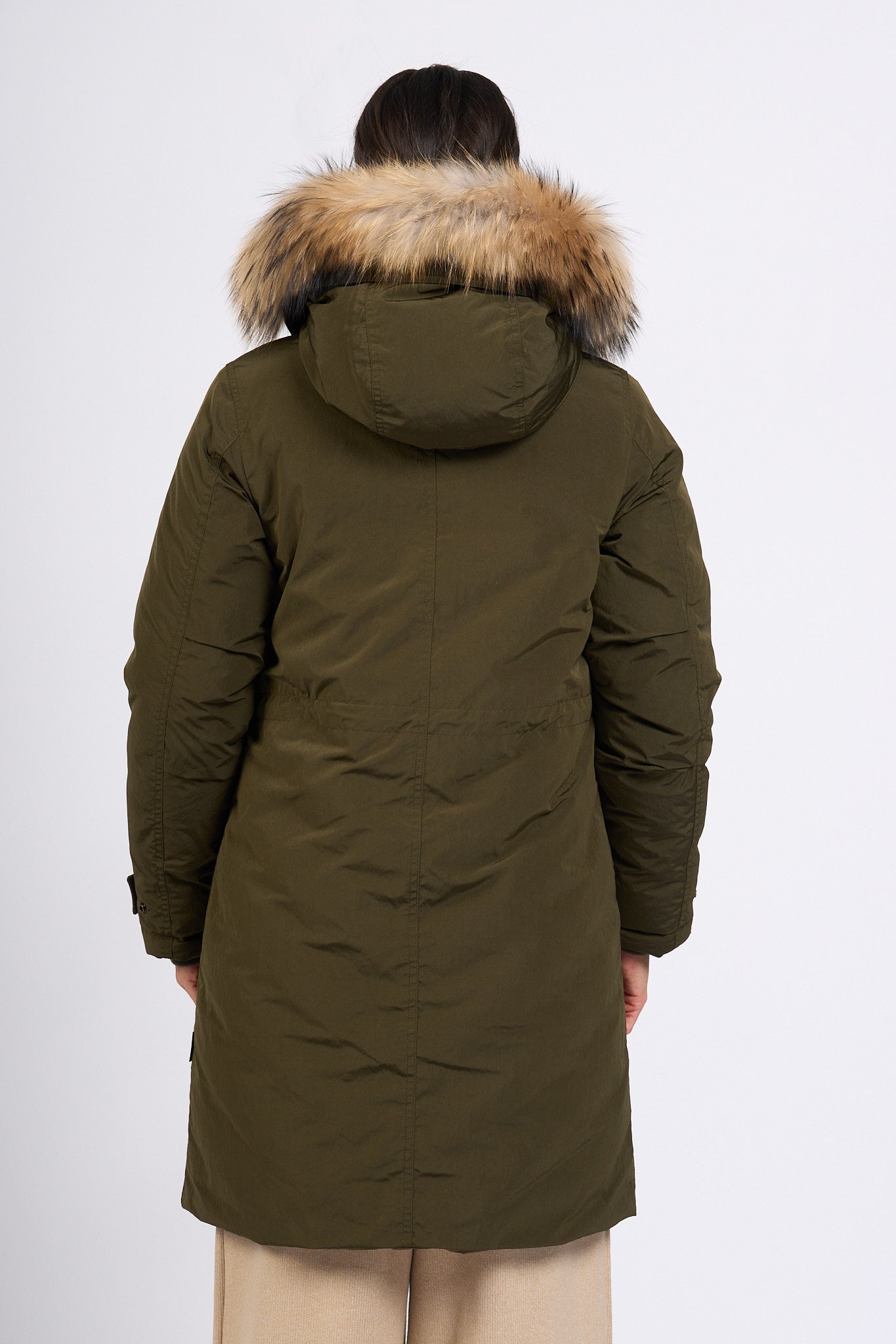 Woolrich Grace Fur Parka Verde scuro Donna-4