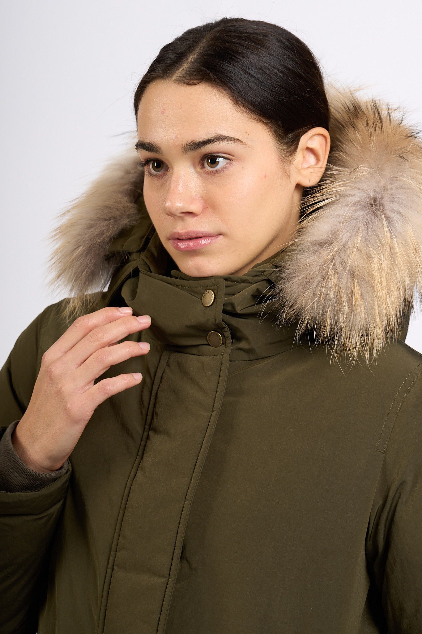Woolrich Grace Fur Parka Verde scuro Donna-6