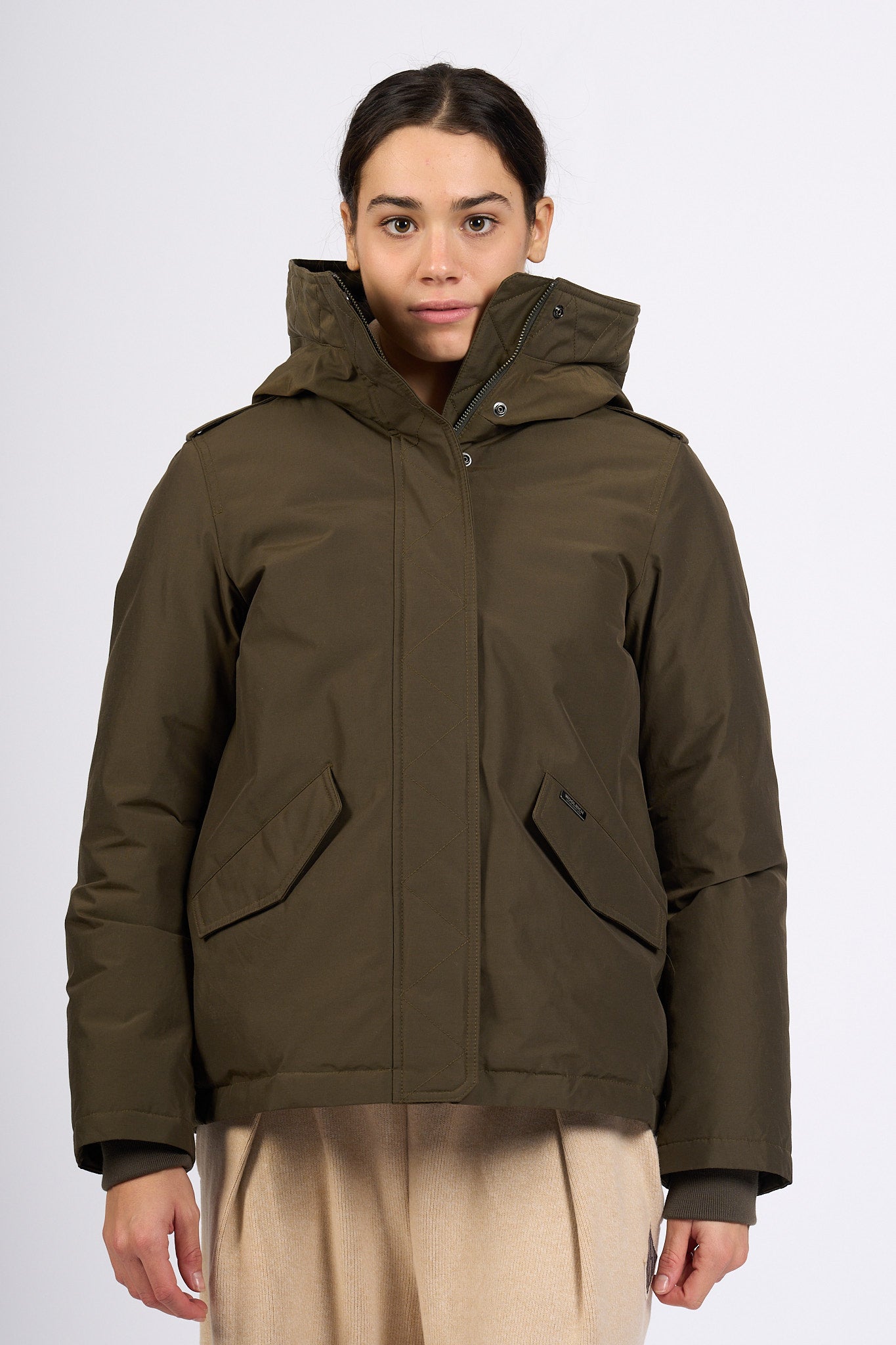 Woolrich Military Jkt Verde scuro Donna-3