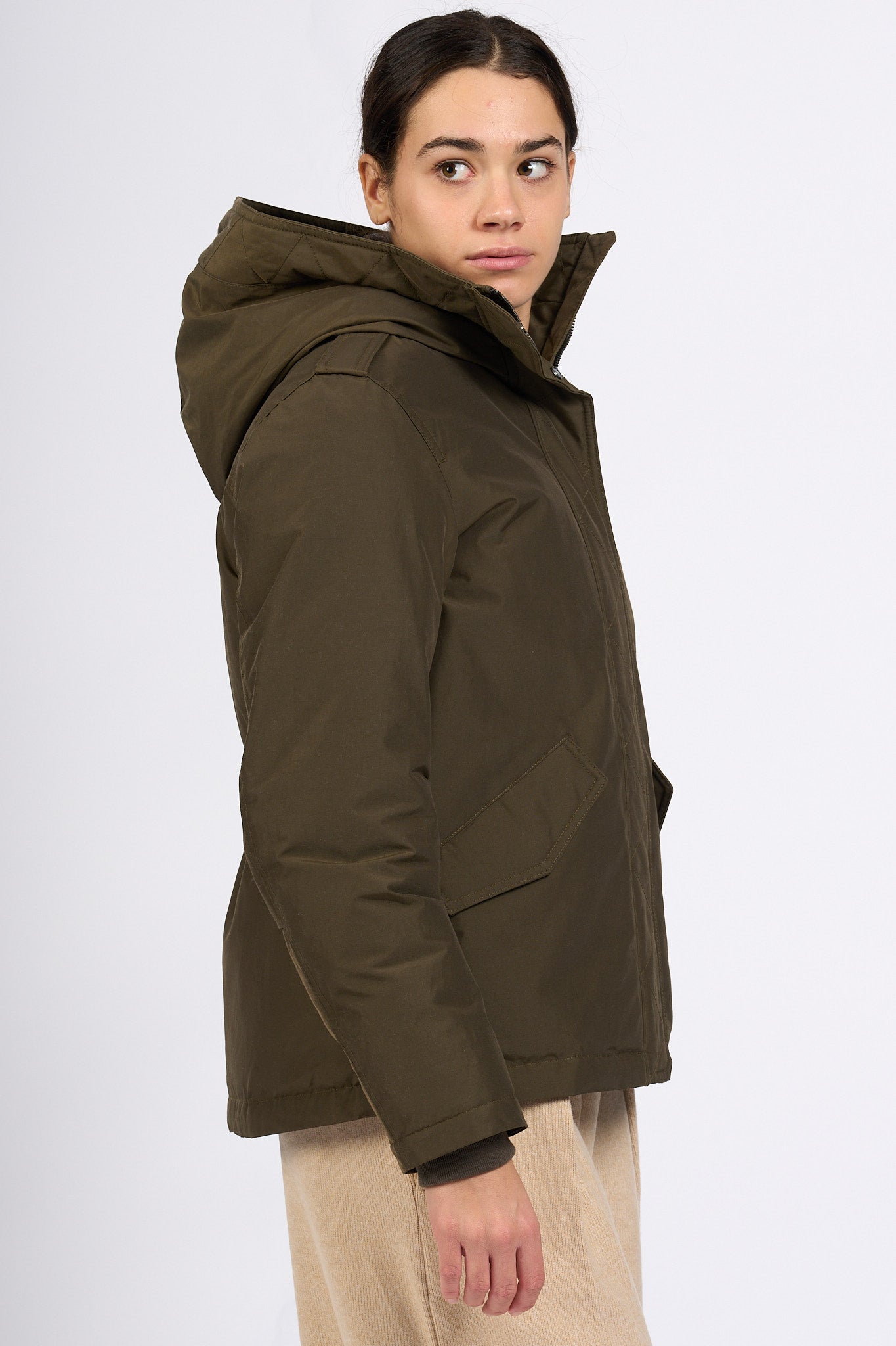 Woolrich Military Jkt Verde scuro Donna-7