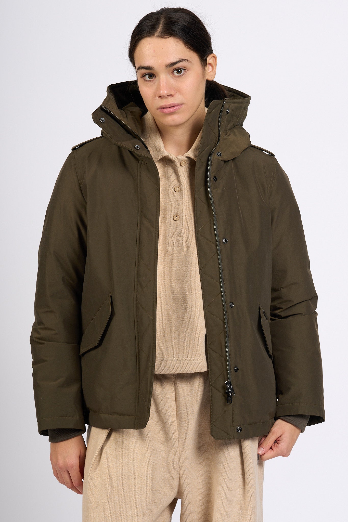 Woolrich Military Jkt Verde scuro Donna-1