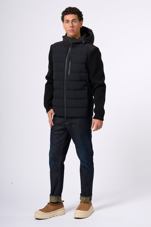 Woolrich Piumino Bimateriale Bering Nero Uomo-2