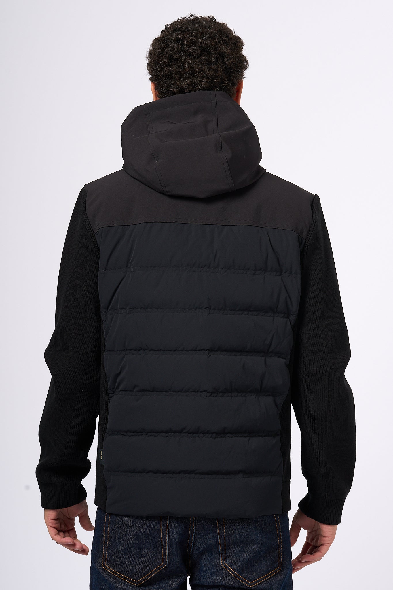 Woolrich Piumino Bimateriale Bering Nero Uomo-5