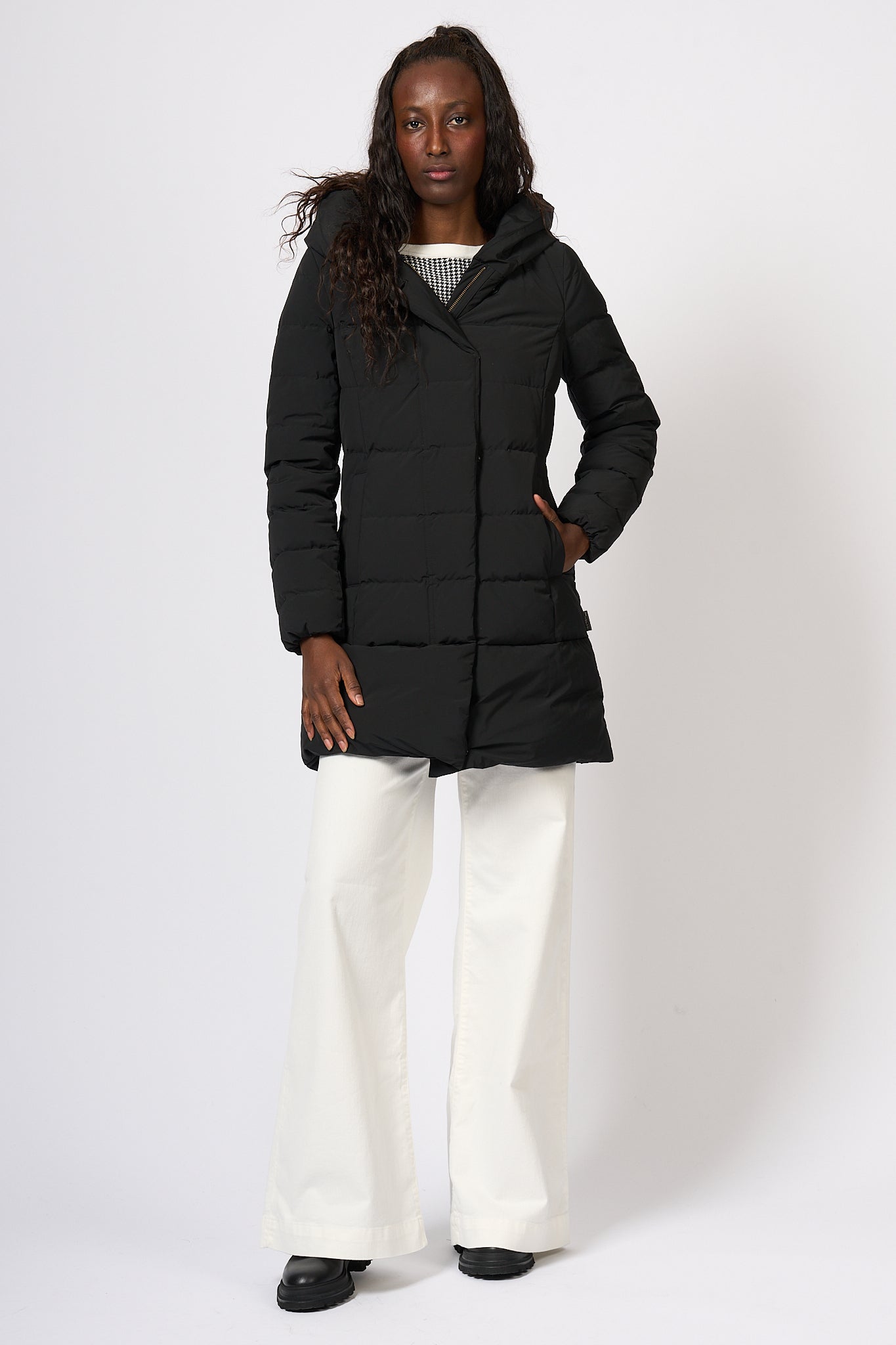 Woolrich Puffy Prescott Parka Black Women-2