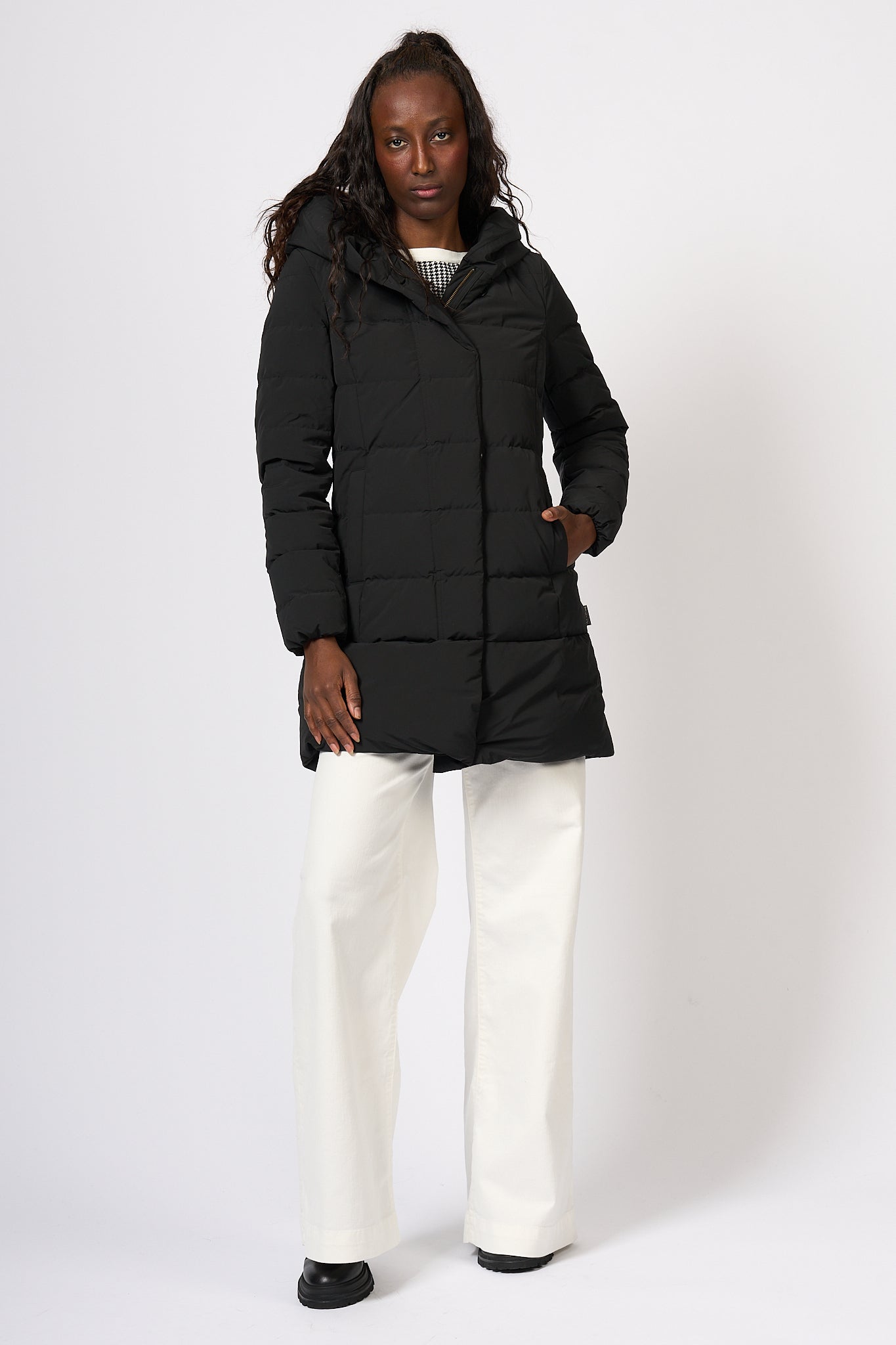 Woolrich Puffy Prescott Parka Black Women-8