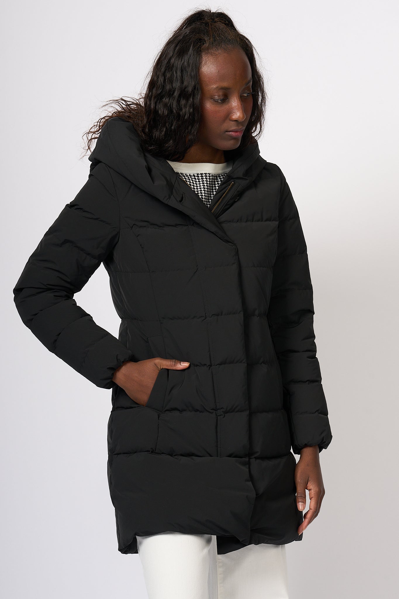 Woolrich Puffy Prescott Parka Black Women-3