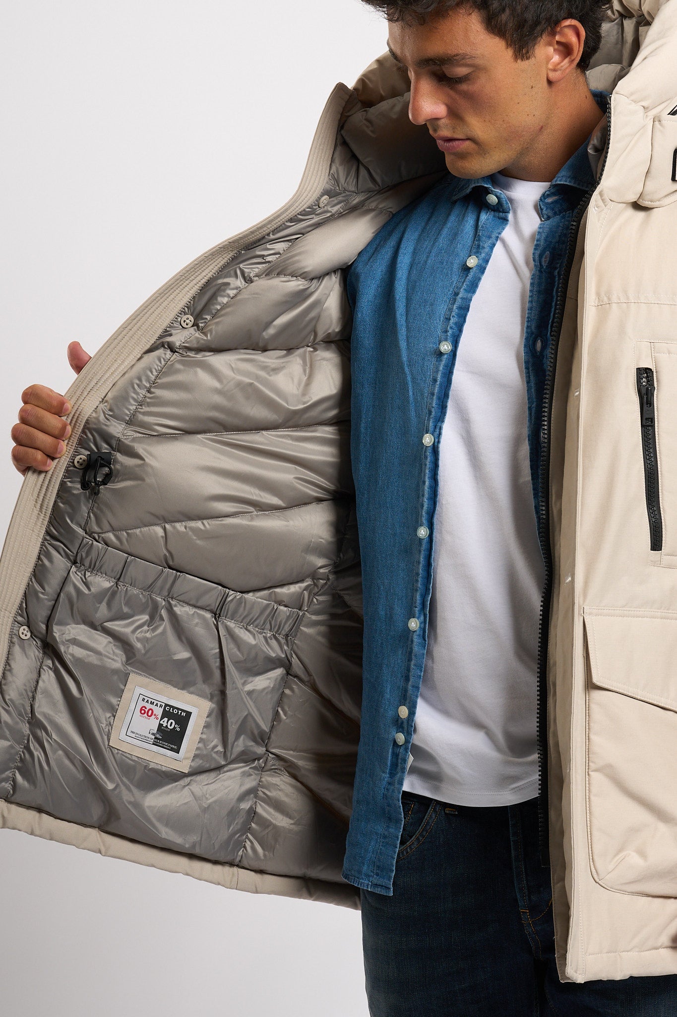 Woolrich Ramar Artctic Parka Panna Uomo-11