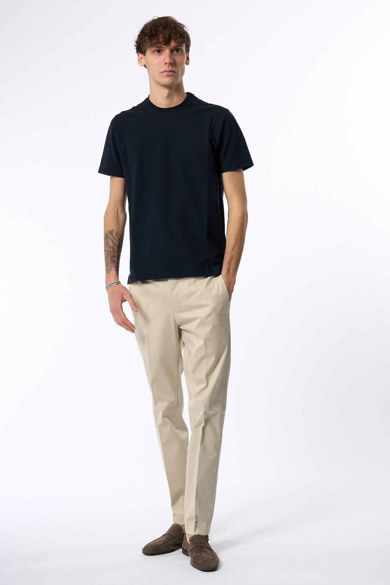 Zanone T-shirt Slim-fit IceCotton Blu Uomo-3