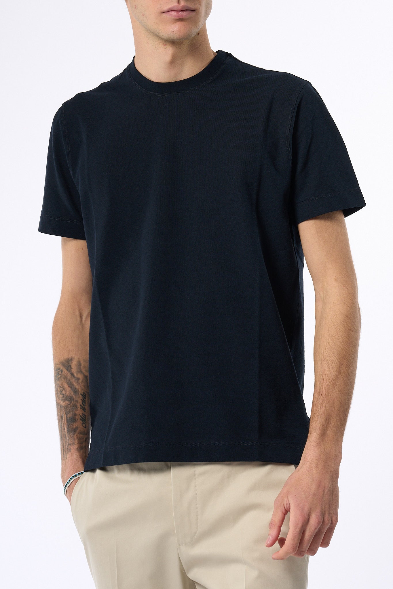 Zanone T-shirt Slim-fit IceCotton Blu Uomo-5