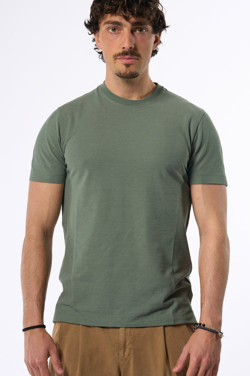 Zanone T-shirt Slim-fit IceCotton Verde Uomo