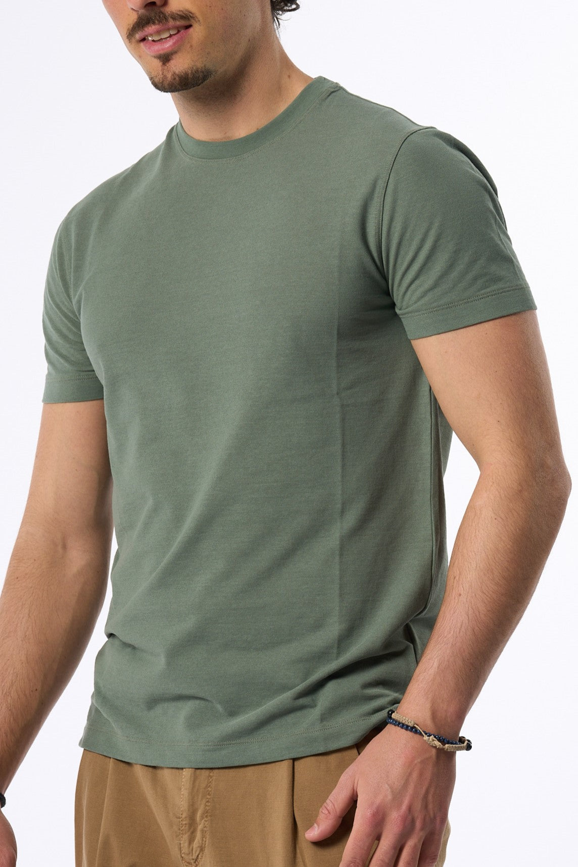 Zanone T-shirt Slim-fit IceCotton Verde Uomo-2