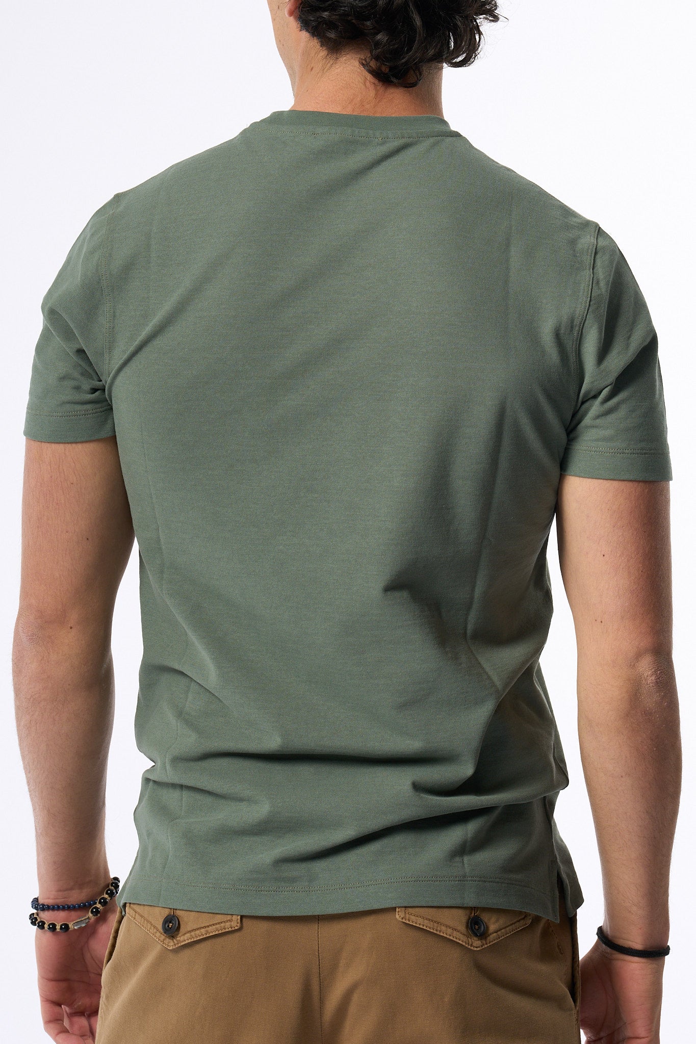 Zanone T-shirt Slim-fit IceCotton Verde Uomo-4
