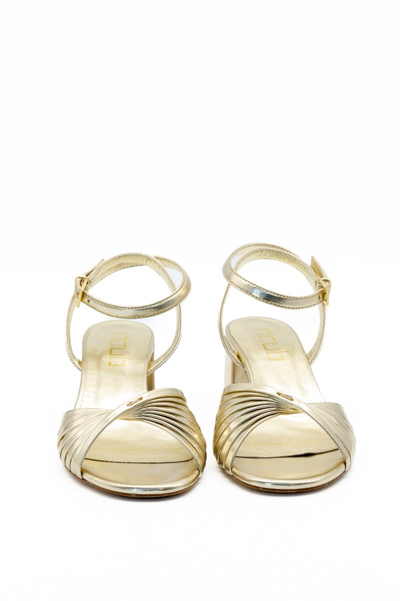 Ncub Sandal Medium Heel Platinum Woman-3