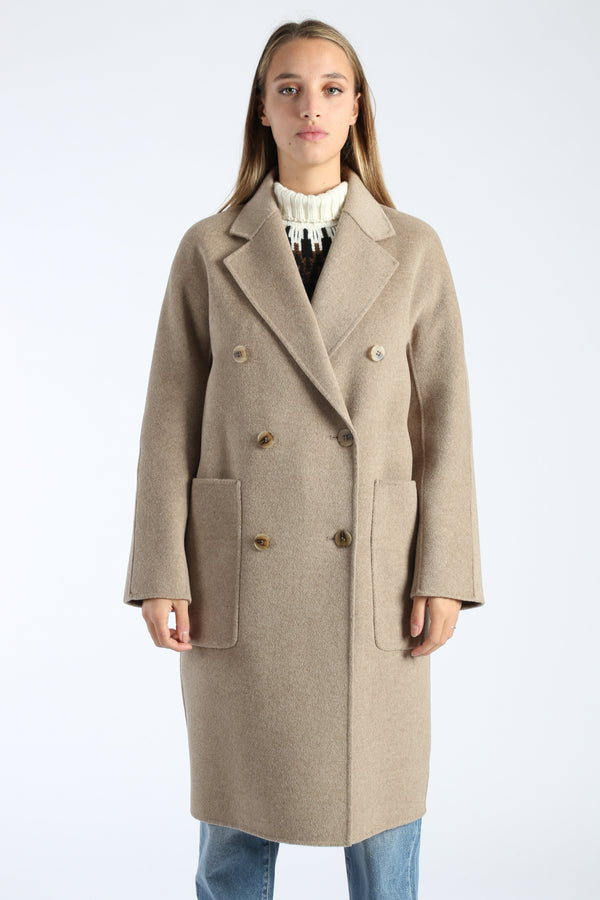Alpha Cappotto Beige Donna-2