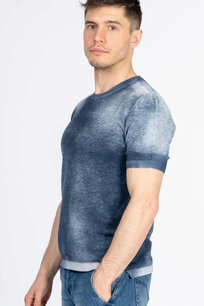 Arovescio Maglia Mc Reversibile Blu/azzurro Uomo-4