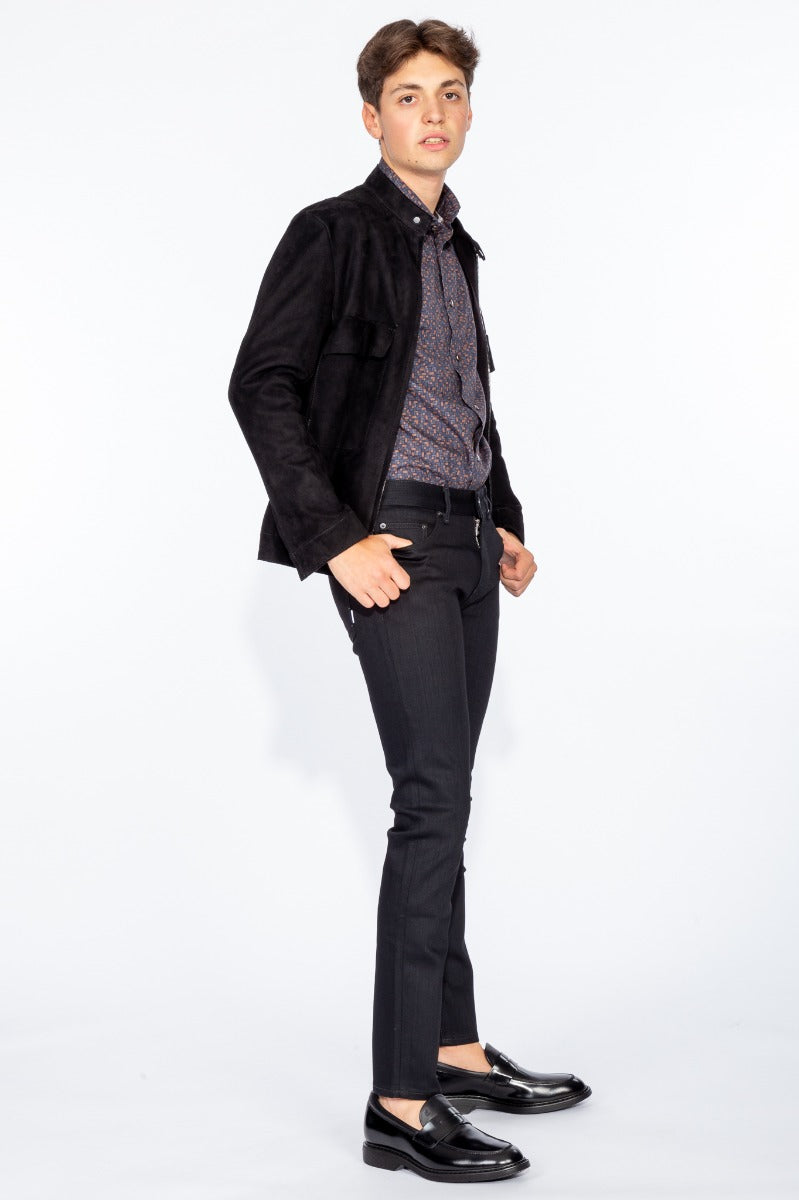 Barba Camicia Blu/bordeaux Uomo-2