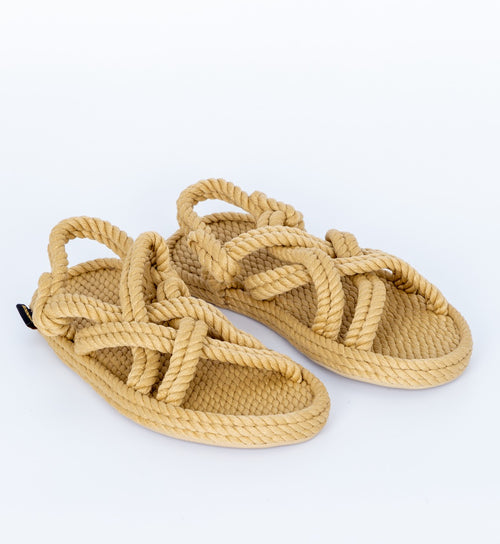 Bohonomad Beige Rope Sandal for Women-2