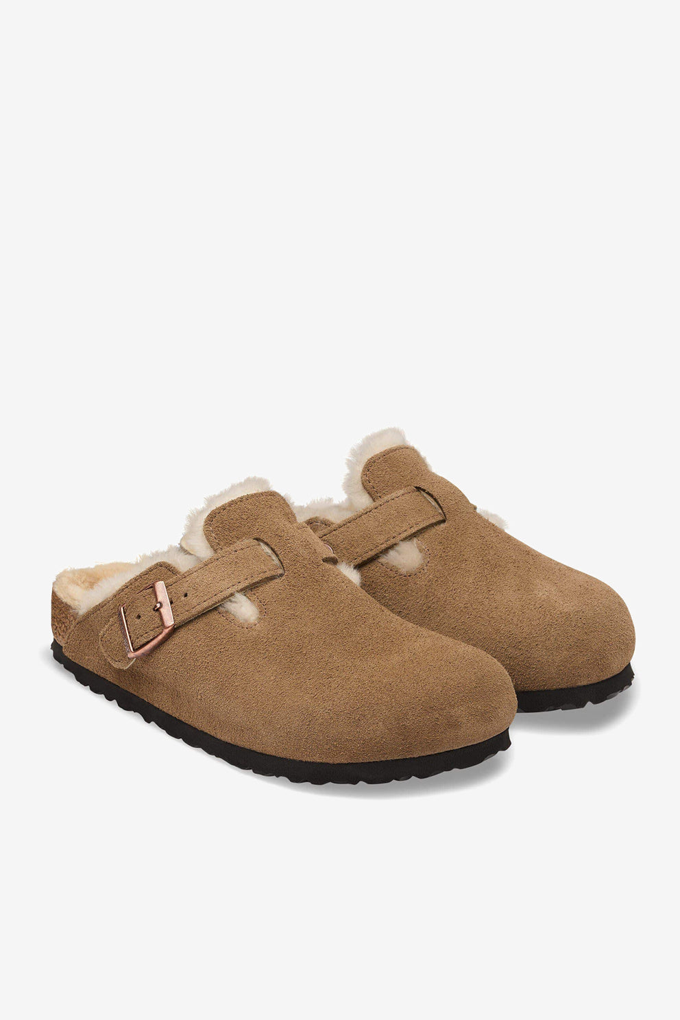 Birkenstock Sabot Boston Pelo Sabbia da Donna-6