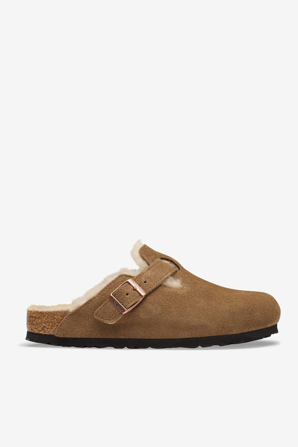 Birkenstock Sabot Boston Pelo Sabbia da Donna-7