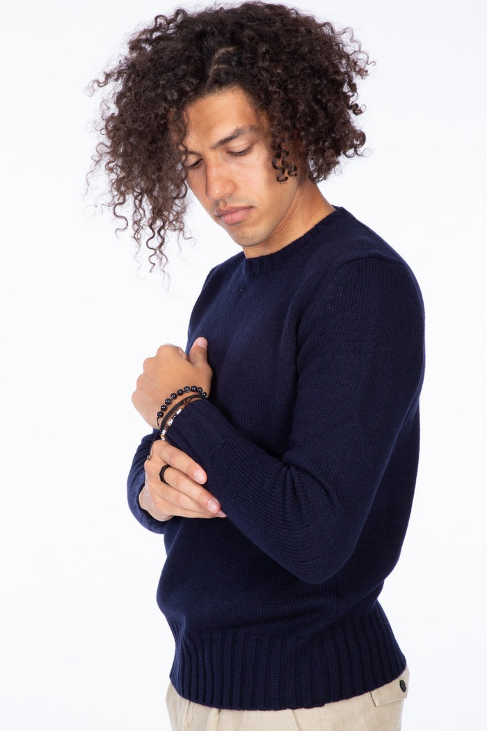 Coeur Maglia Girocollo Blu Uomo-5
