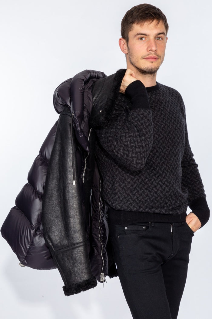 Drumohr Maglia Cashmere Nero/grigio Uomo-2