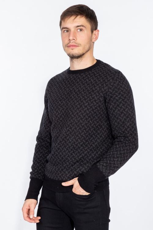 Drumohr Cashmere Sweater Black/grey Man
