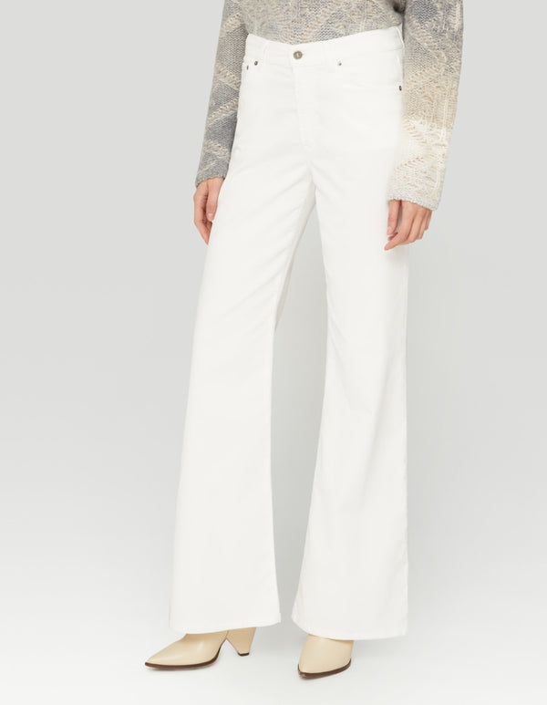 Dondup Pantalone Amber Bianco Donna