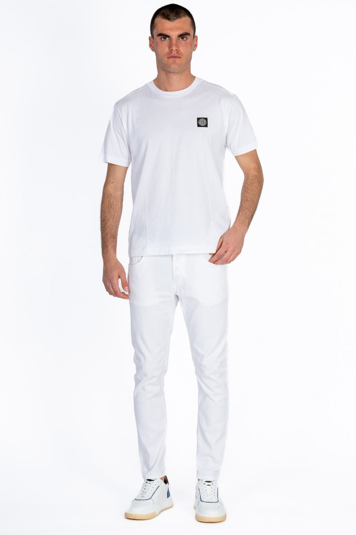 Dondup Pantalone Mius Bianco Uomo-2