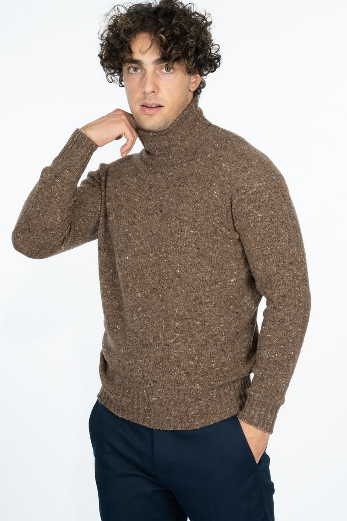Drumohr Maglia Dolcevita Marrone Uomo