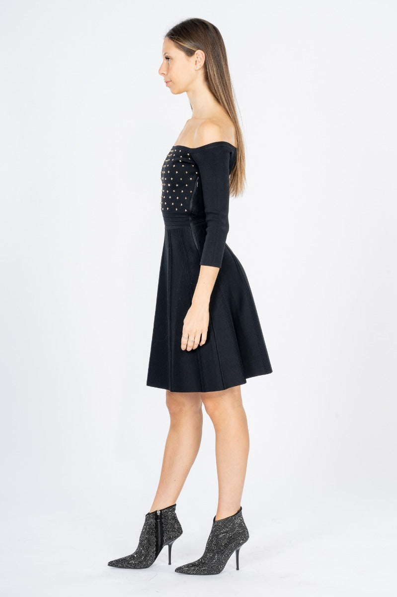 Elisabetta Franchi Knitted Dress Black Woman-5