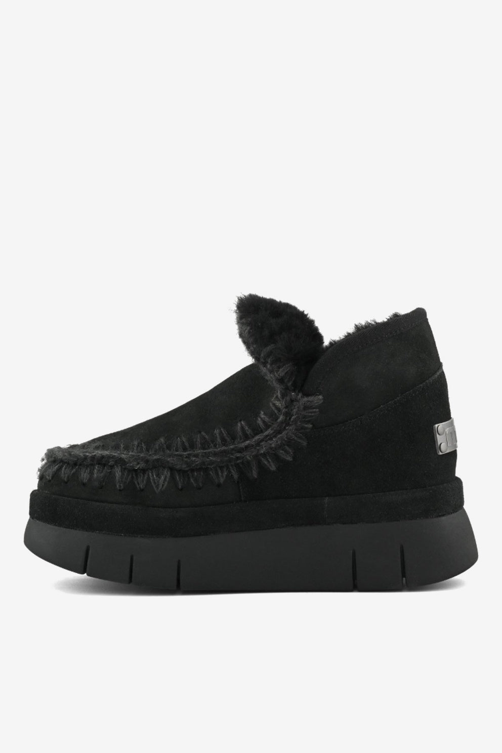 Mou Bounce Welt Sneaker Suede da donna in nero-5