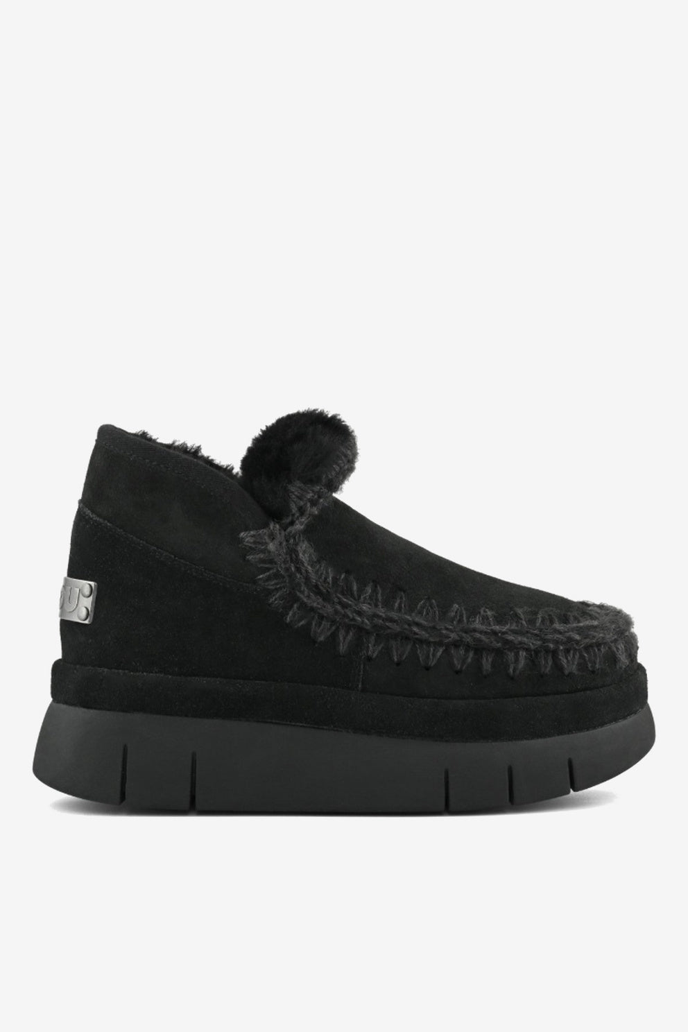 Mou Bounce Welt Sneaker Suede da donna in nero-1