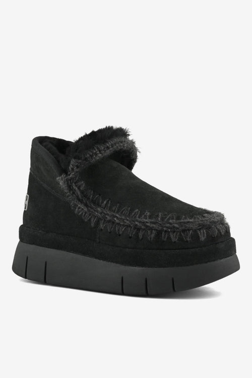 Mou Bounce Welt Sneaker Suede da donna in nero-2