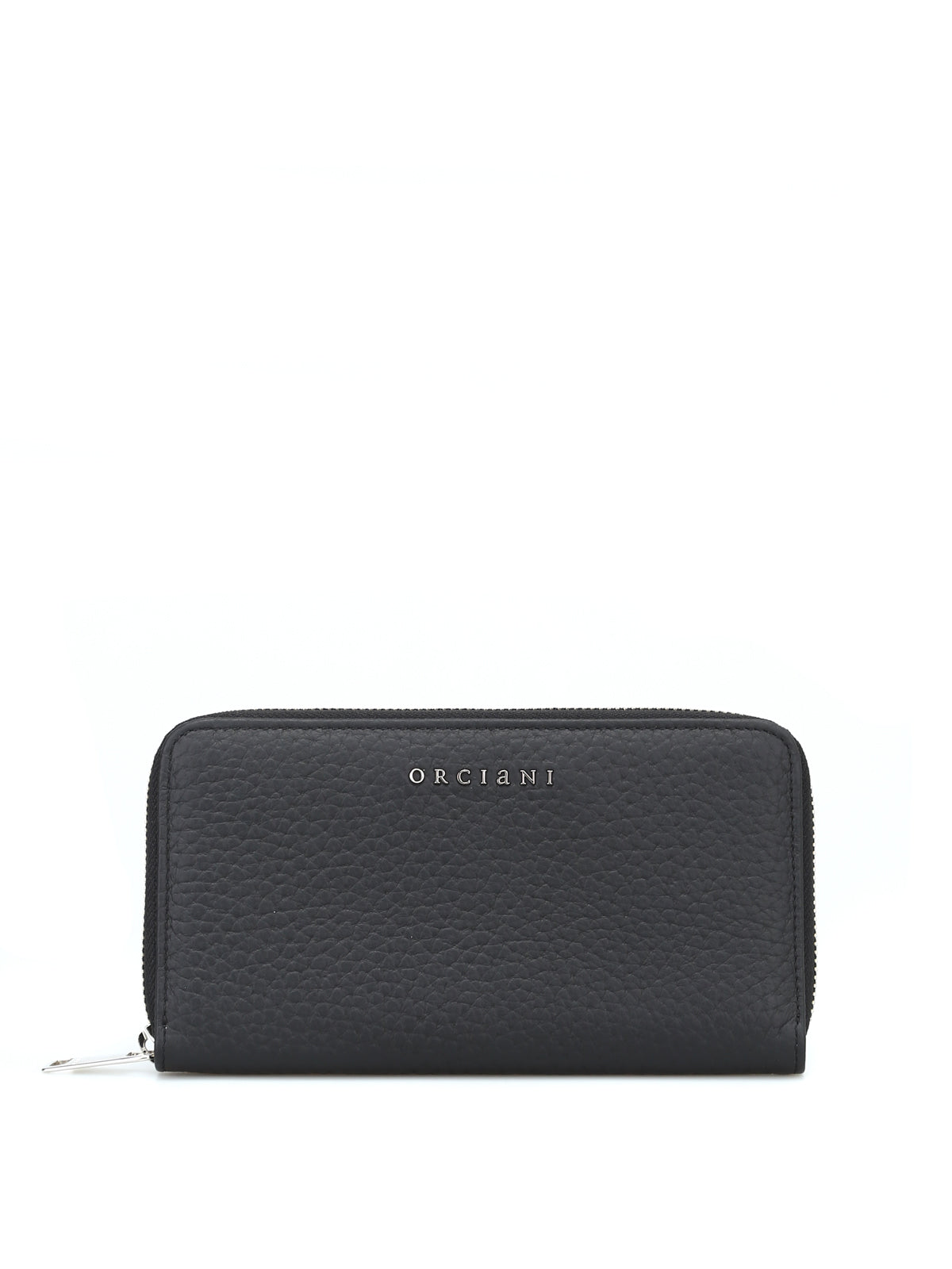 Orciani Large Zip Around Wallet Black Woman-1