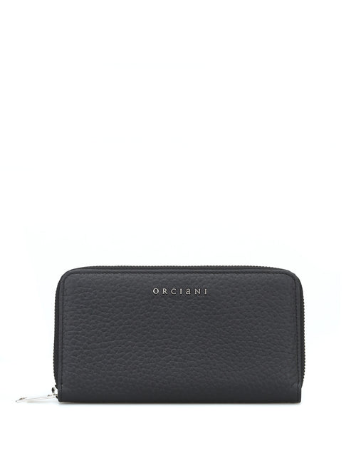 Orciani Large Zip Around Wallet Black Woman