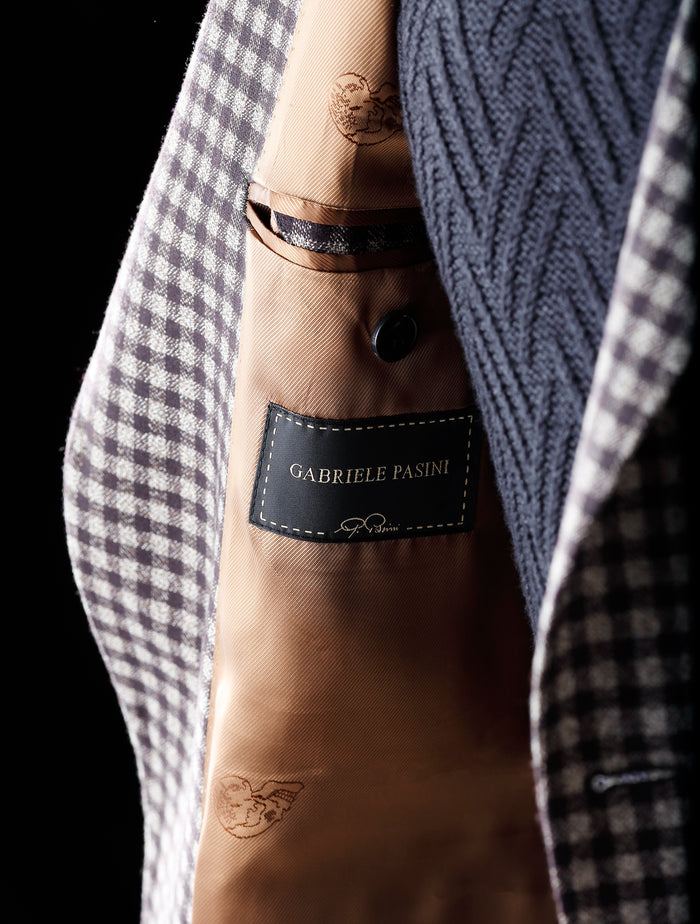 Gabriele Pasini Giacca Quadri Beige/marrone Uomo-3