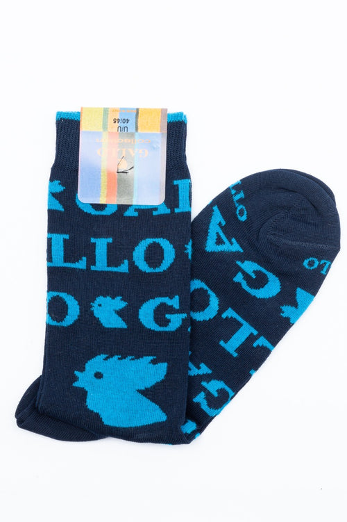 Gallo Medium Sock Logo Blue Man