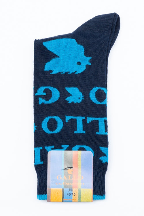 Gallo Medium Sock Logo Blue Man-2