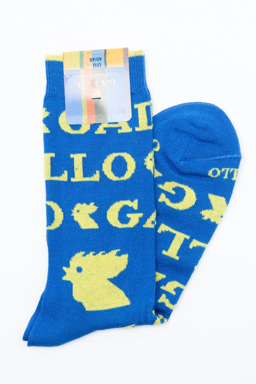 Gallo Medium Sock Logo Light Blue Man