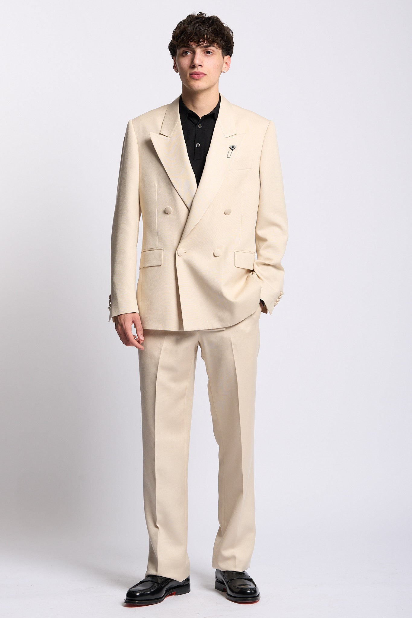 Lardini Giacca Soiree Doppiopetto Sabbia Uomo-2