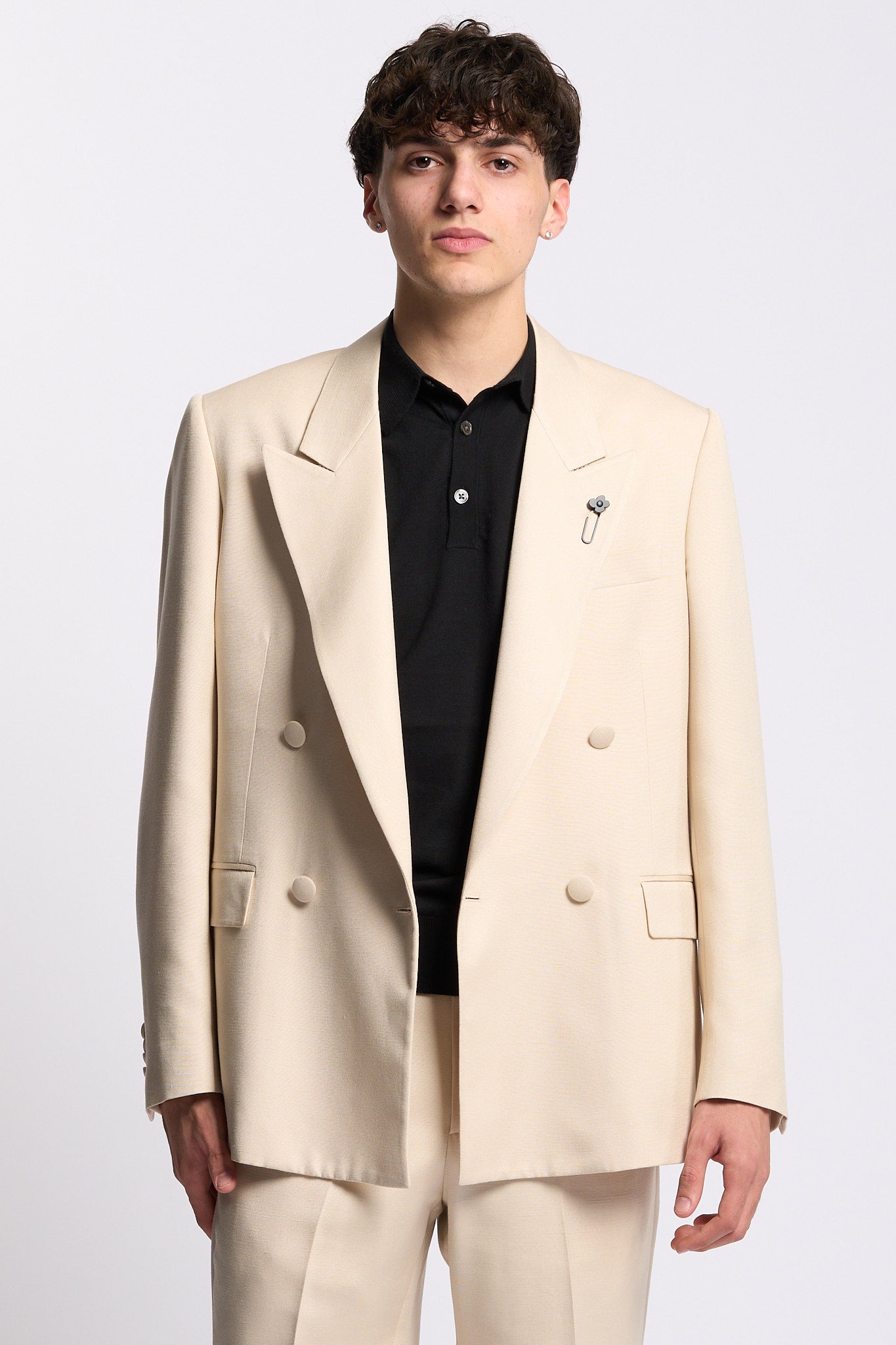 Lardini Giacca Soiree Doppiopetto Sabbia Uomo-1